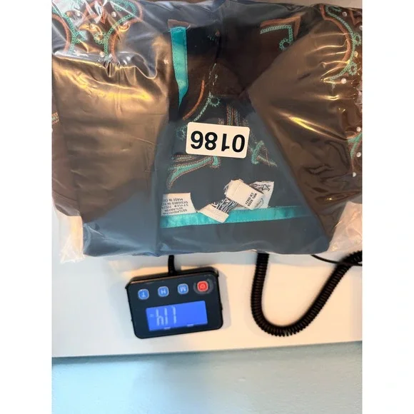 Panhandle Slim Womens L Western Shirt Black Embroidered Rhinestone Snap - Picture 11 of 11